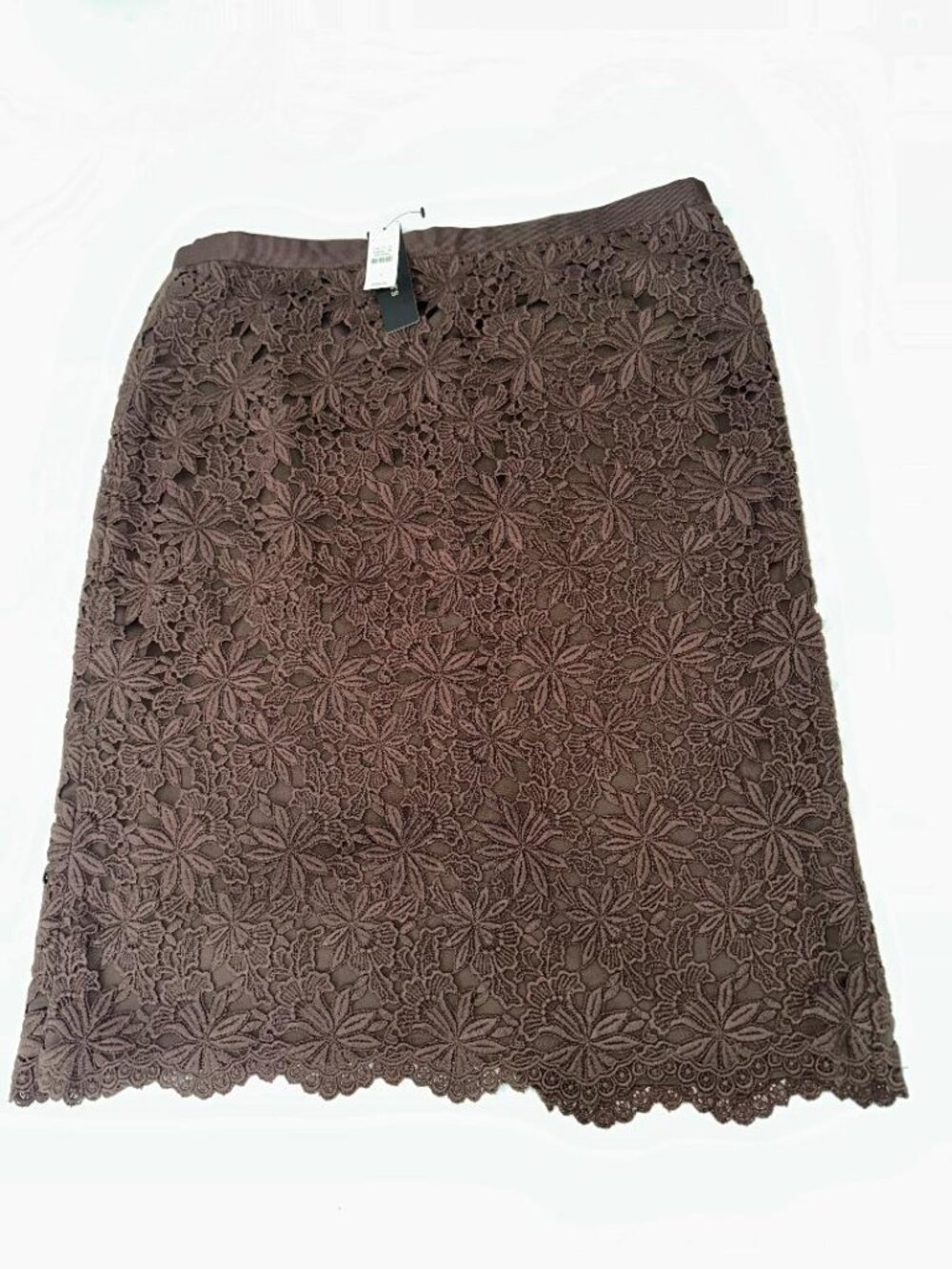 Brown scalloped skirt